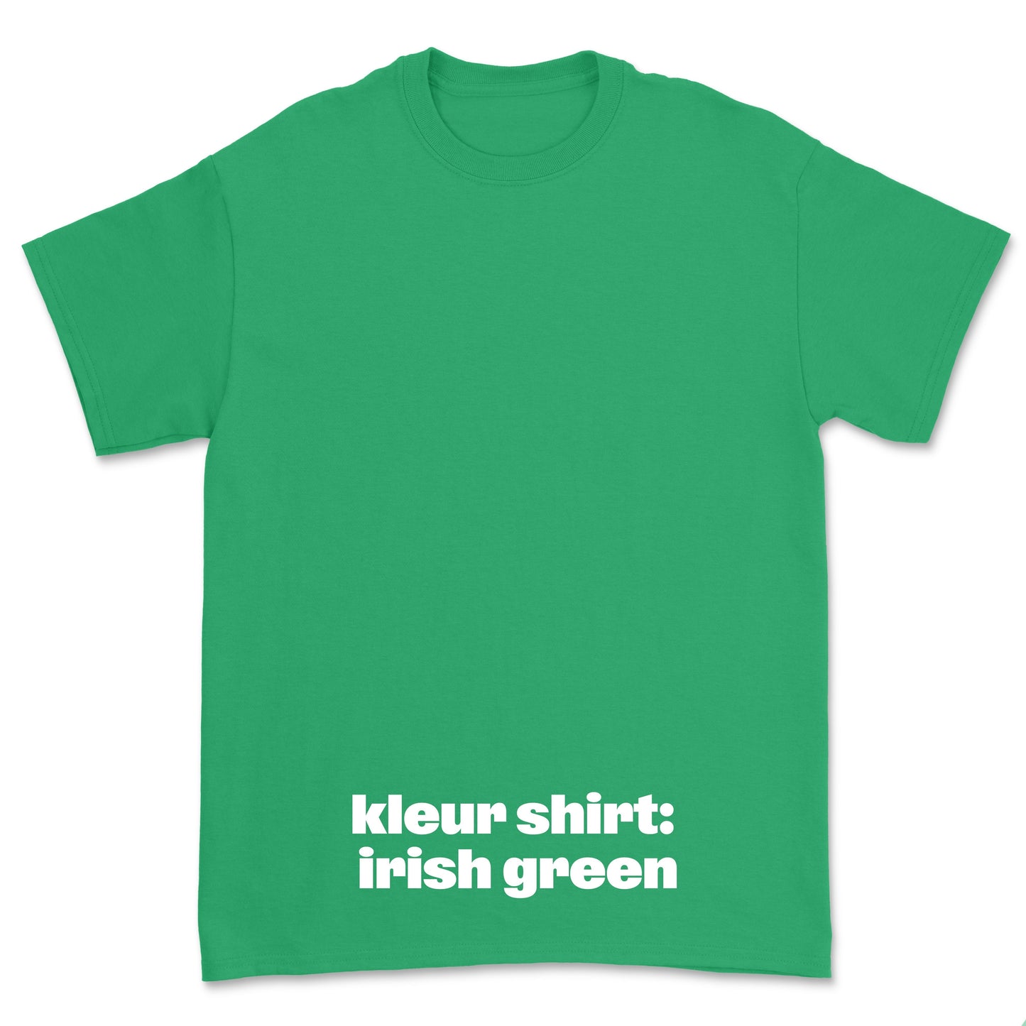 T-shirt 'Left of the Dial' • JOH klein zwart logo borst