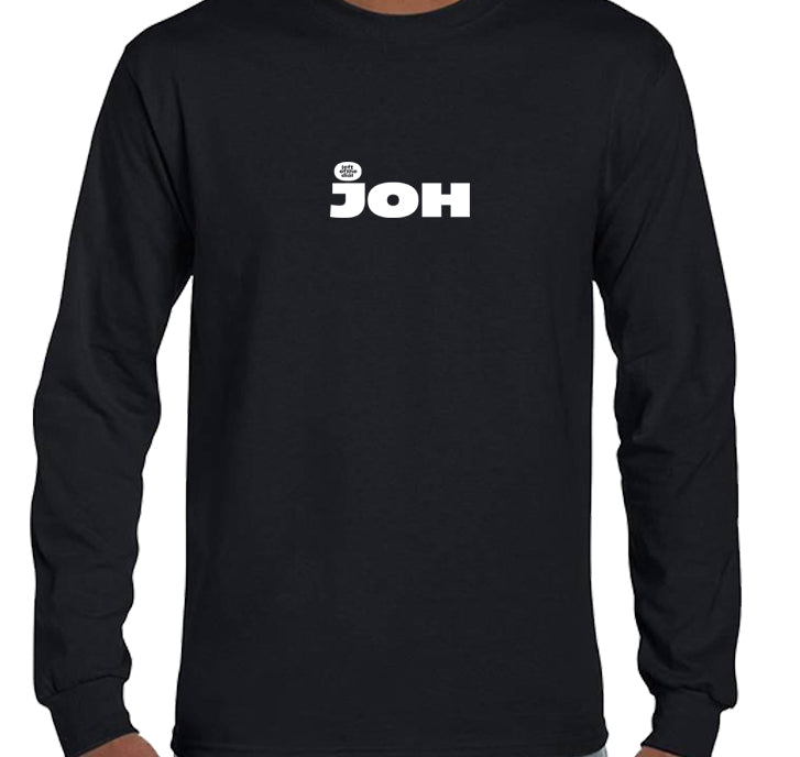 Longsleeve 'Left of the Dial' • JOH groot wit logo