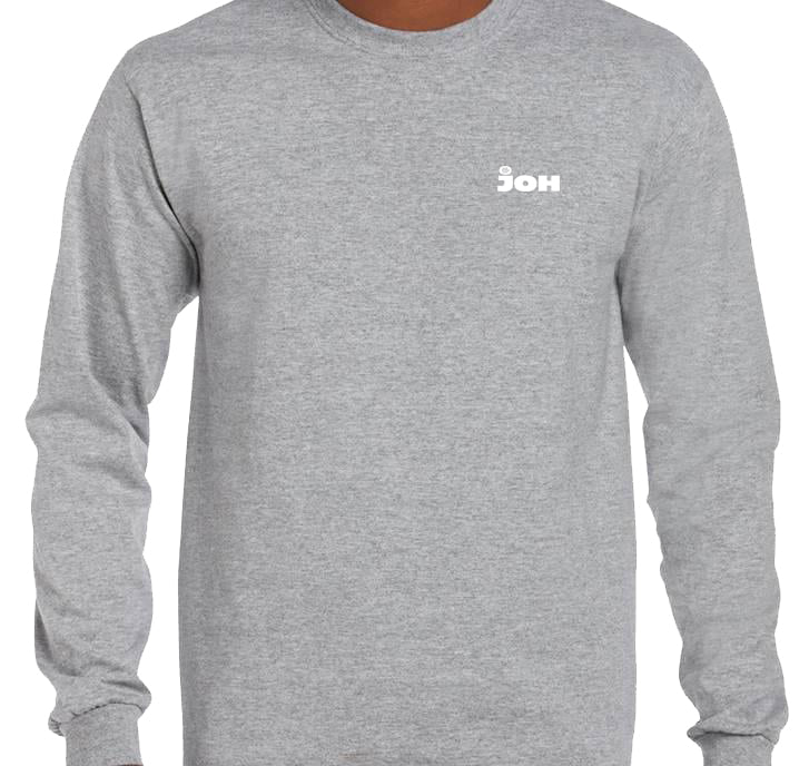 Longsleeve 'Left of the Dial' • JOH klein wit logo borst