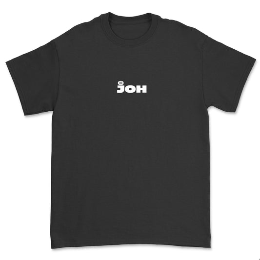 T-shirt 'Left of the Dial' • JOH klein wit logo midden