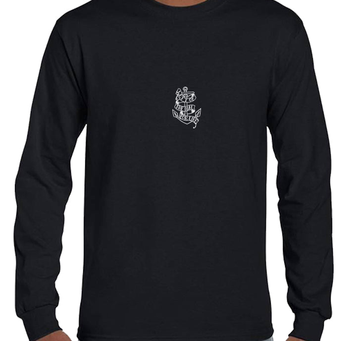 Longsleeve 'Left of the Dial' • klein LOTD For Life wit logo midden
