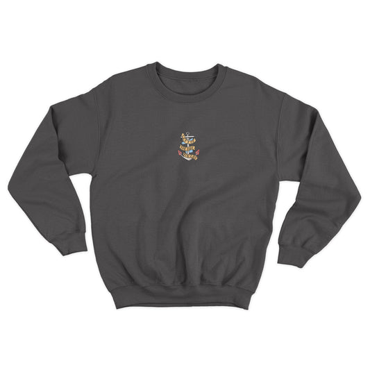 Sweater 'Left of the Dial' • klein LOTD For Life logo midden