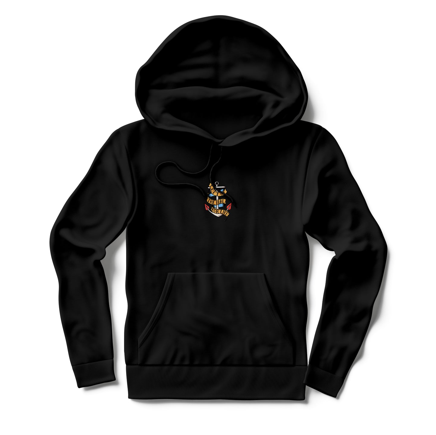 Hoodie 'Left of the Dial' • klein LOTD For Life logo midden