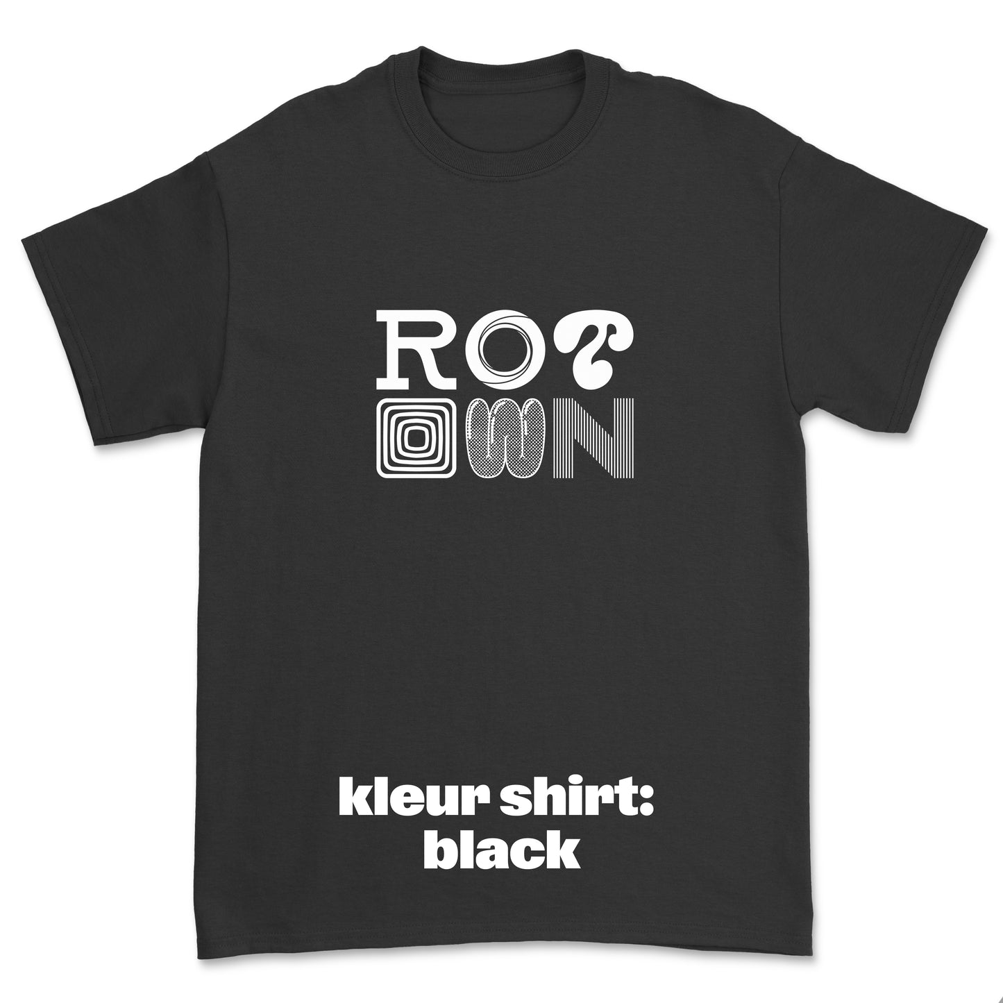 T-shirt 'Rotown Letters' • Groot wit logo