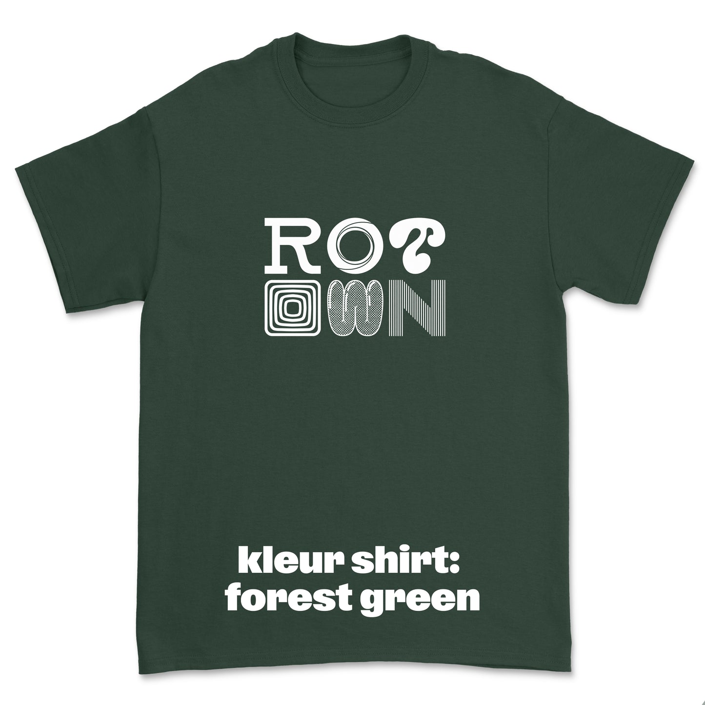 T-shirt 'Rotown Letters' • Groot wit logo