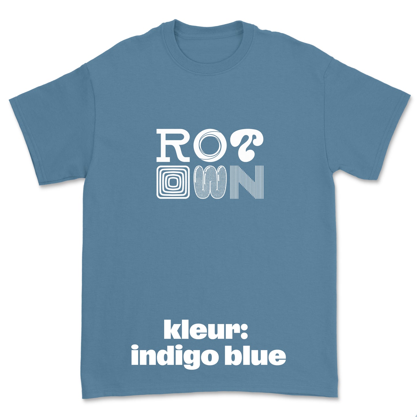 T-shirt 'Rotown Letters' • Groot wit logo