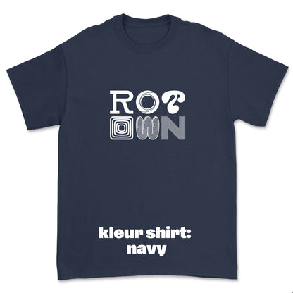 T-shirt 'Rotown Letters' • Groot wit logo