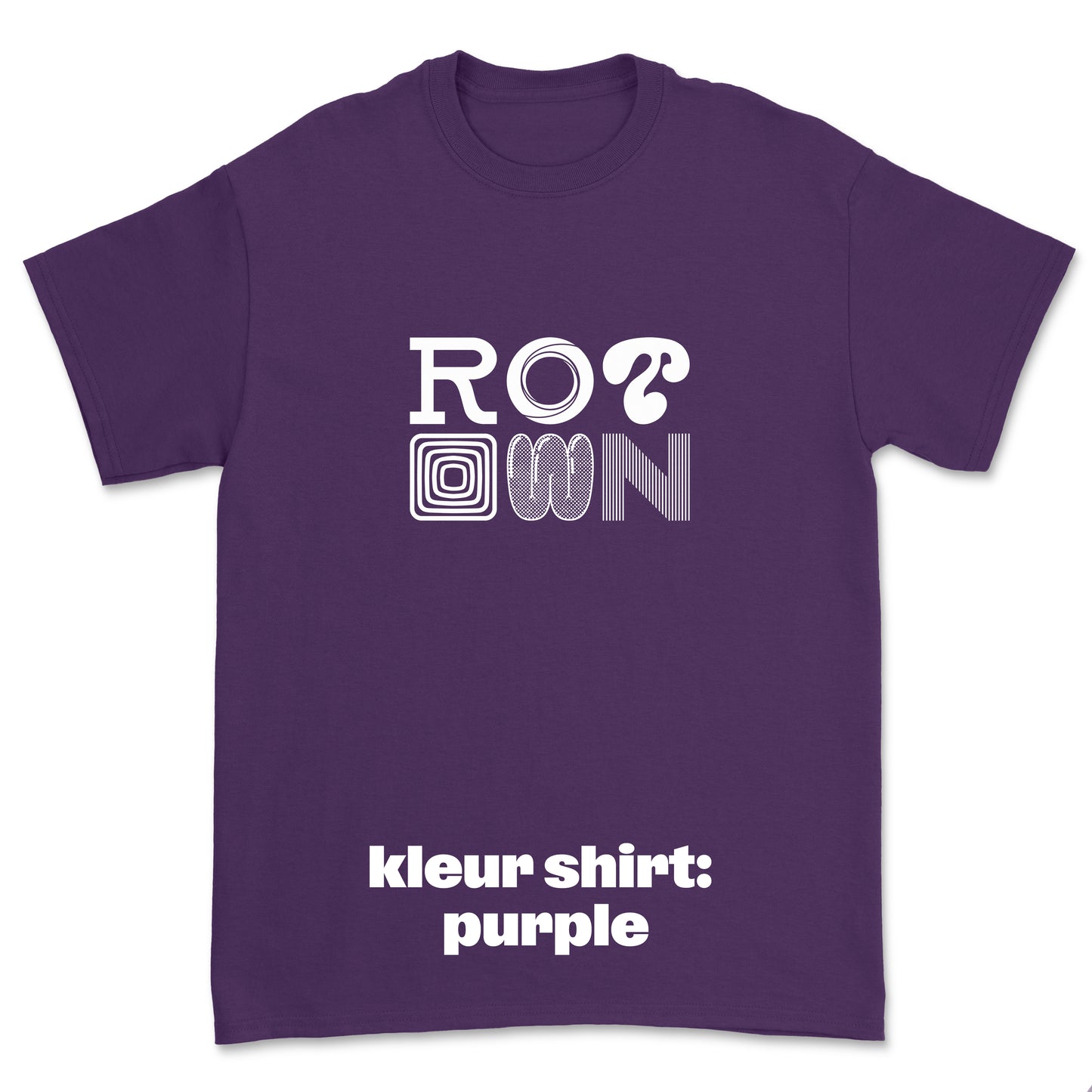 T-shirt 'Rotown Letters' • Groot wit logo