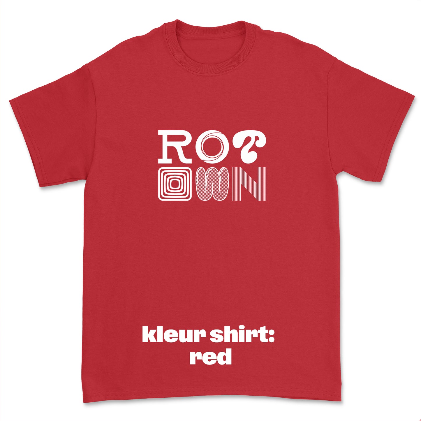 T-shirt 'Rotown Letters' • Groot wit logo