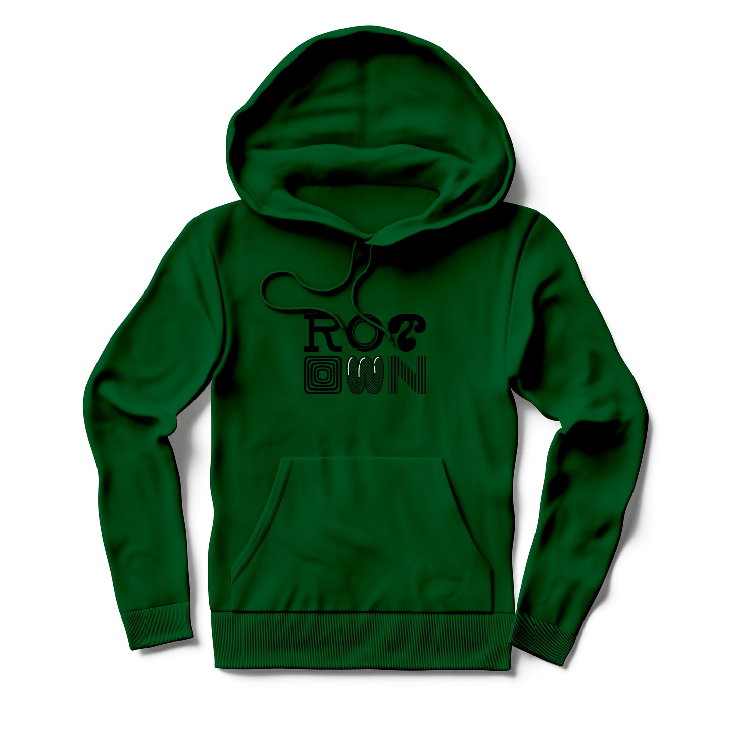 Hoodie 'Rotown Letters' • Groot zwart logo