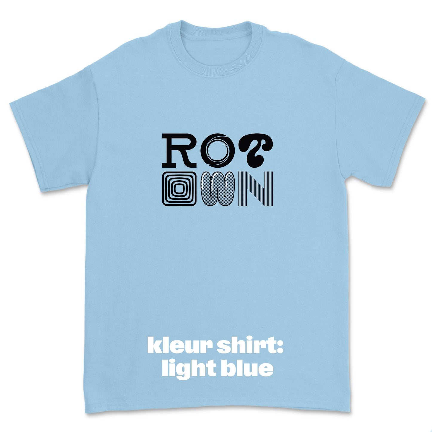 T-shirt 'Rotown Letters' • Groot zwart logo