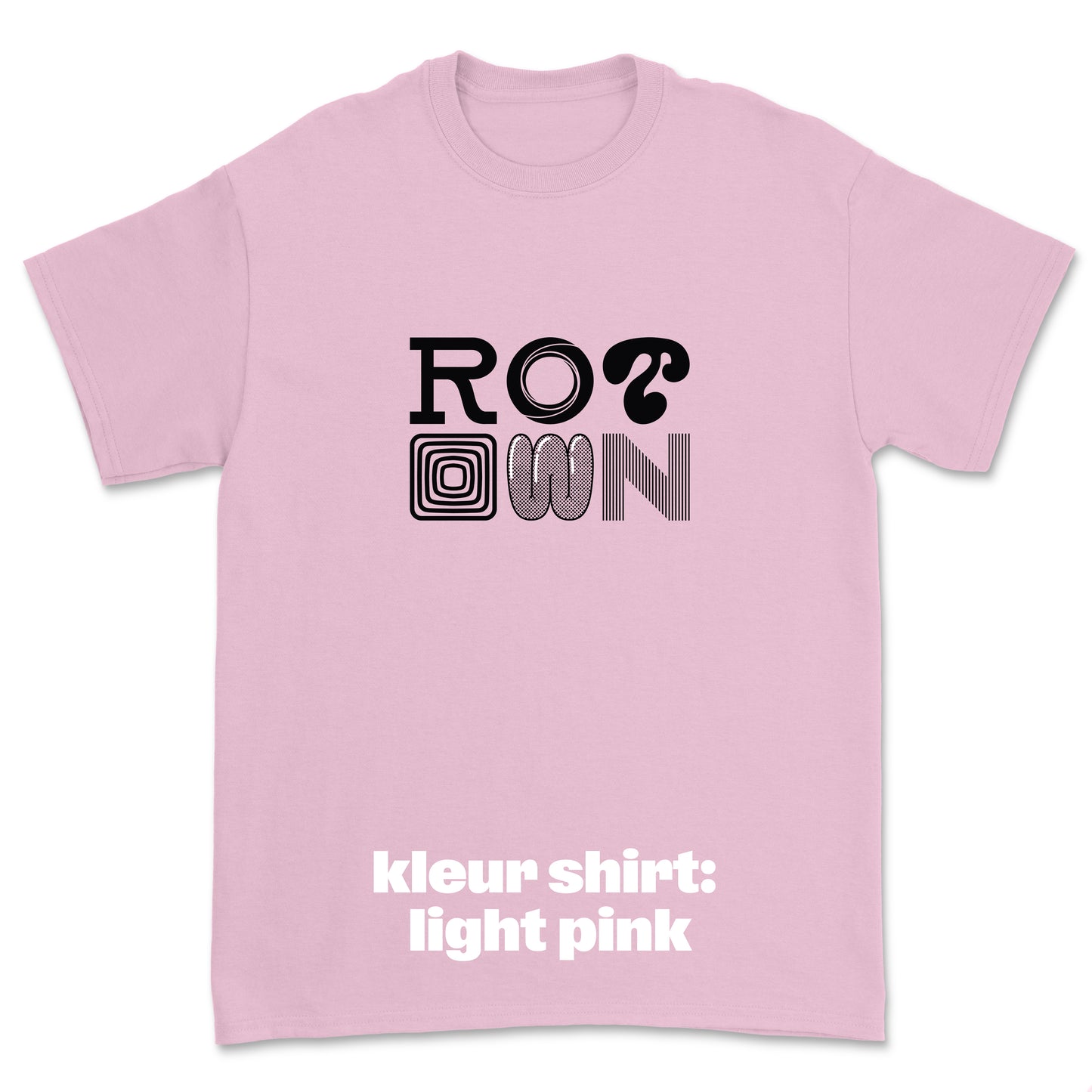 T-shirt 'Rotown Letters' • Groot zwart logo