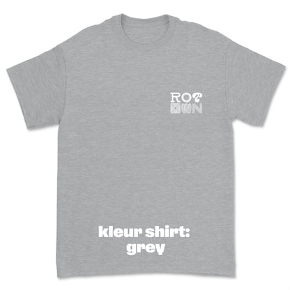 T-shirt 'Rotown Letters' • Klein wit logo borst