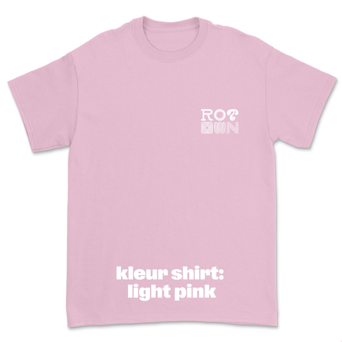 T-shirt 'Rotown Letters' • Klein wit logo borst