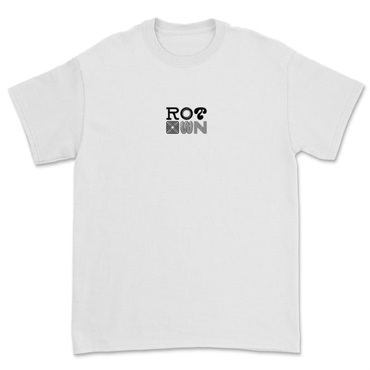 T-shirt 'Rotown Letters' • Klein zwart logo midden
