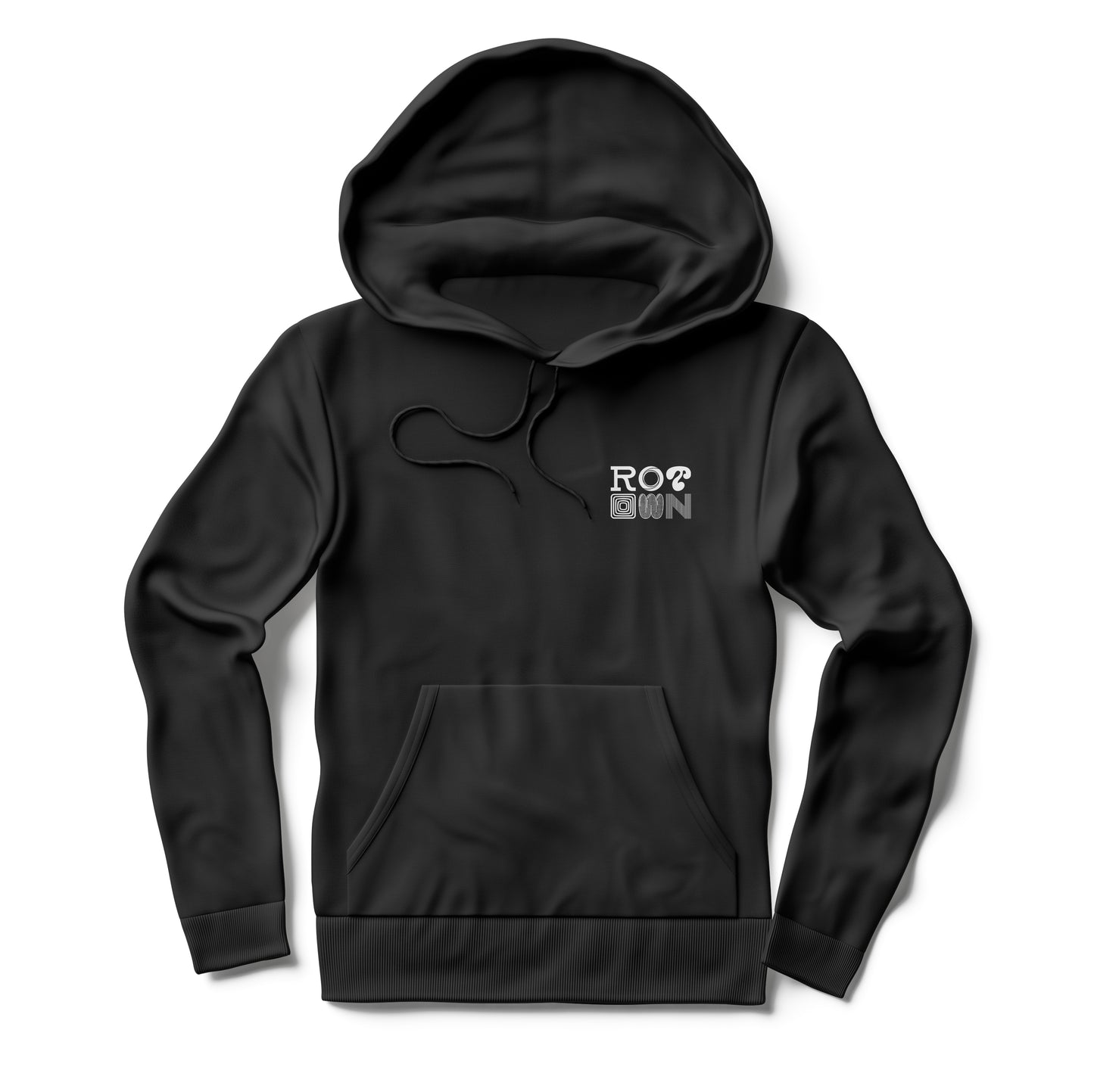 Hoodie 'Rotown Letters' • Klein wit logo borst