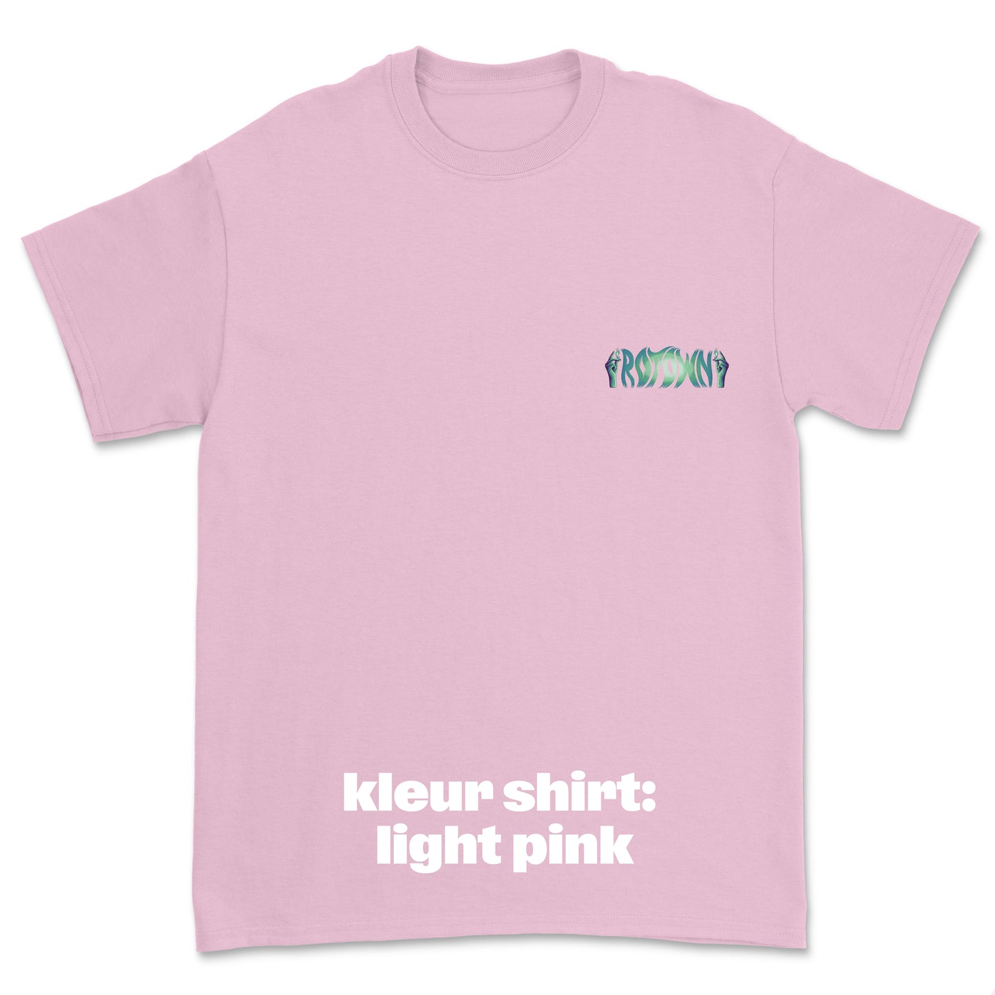 T-shirt 'Rotown Vuur' • klein groen logo borst