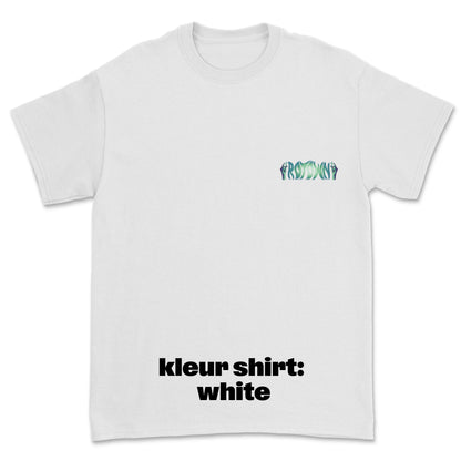 T-shirt 'Rotown Vuur' • klein groen logo borst
