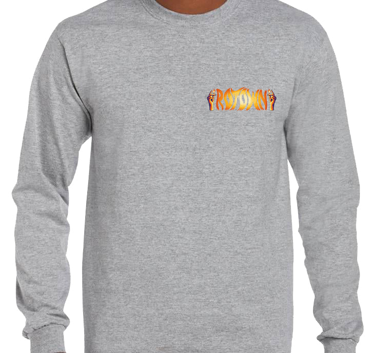 Longsleeve 'Rotown Vuur' • klein oranje logo borst