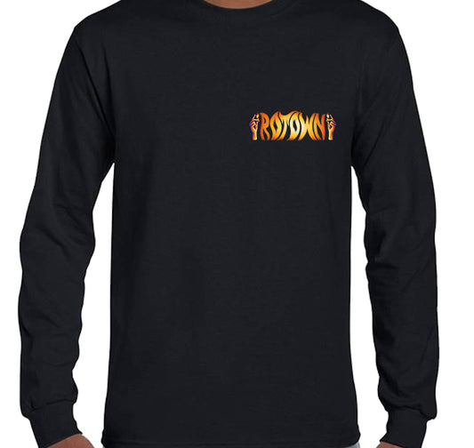 Longsleeve 'Rotown Vuur' • klein oranje logo borst