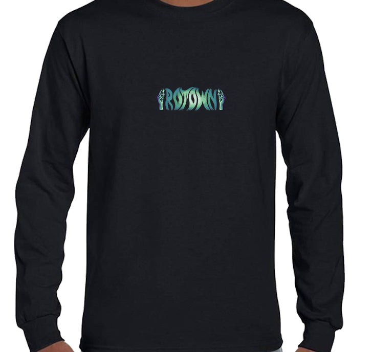 Longsleeve 'Rotown Vuur' • klein groen logo midden