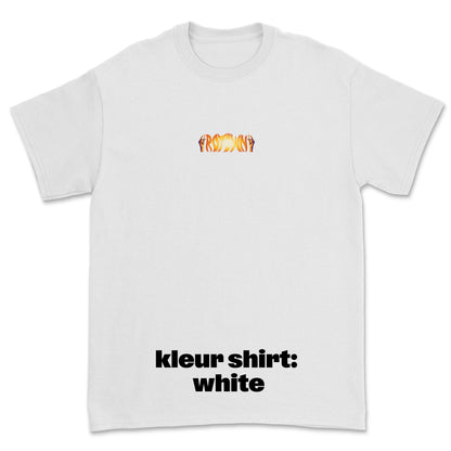 T-shirt 'Rotown Vuur' • klein oranje logo midden