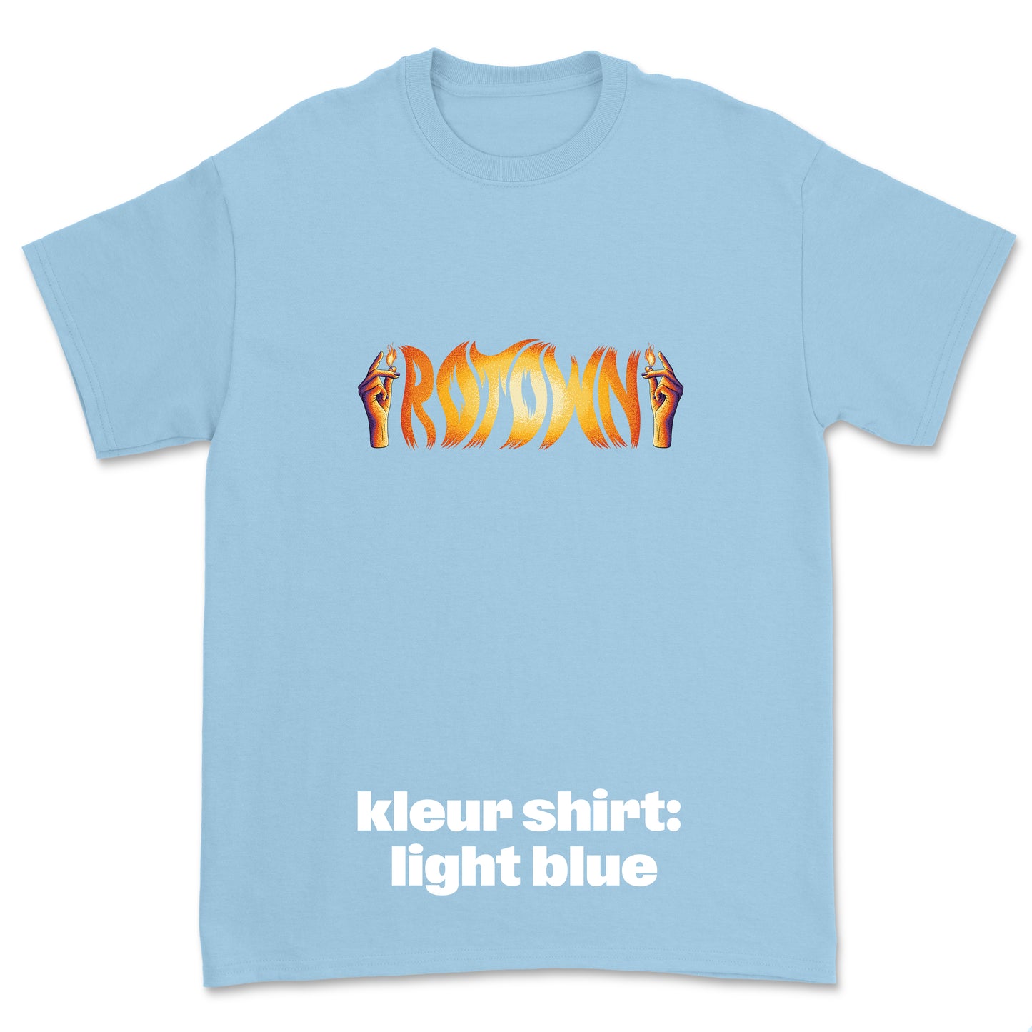 T-shirt 'Rotown Vuur' • Groot oranje logo