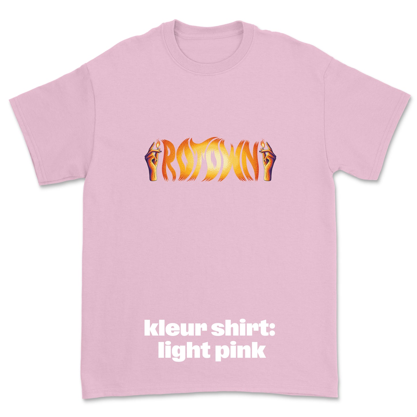 T-shirt 'Rotown Vuur' • Groot oranje logo