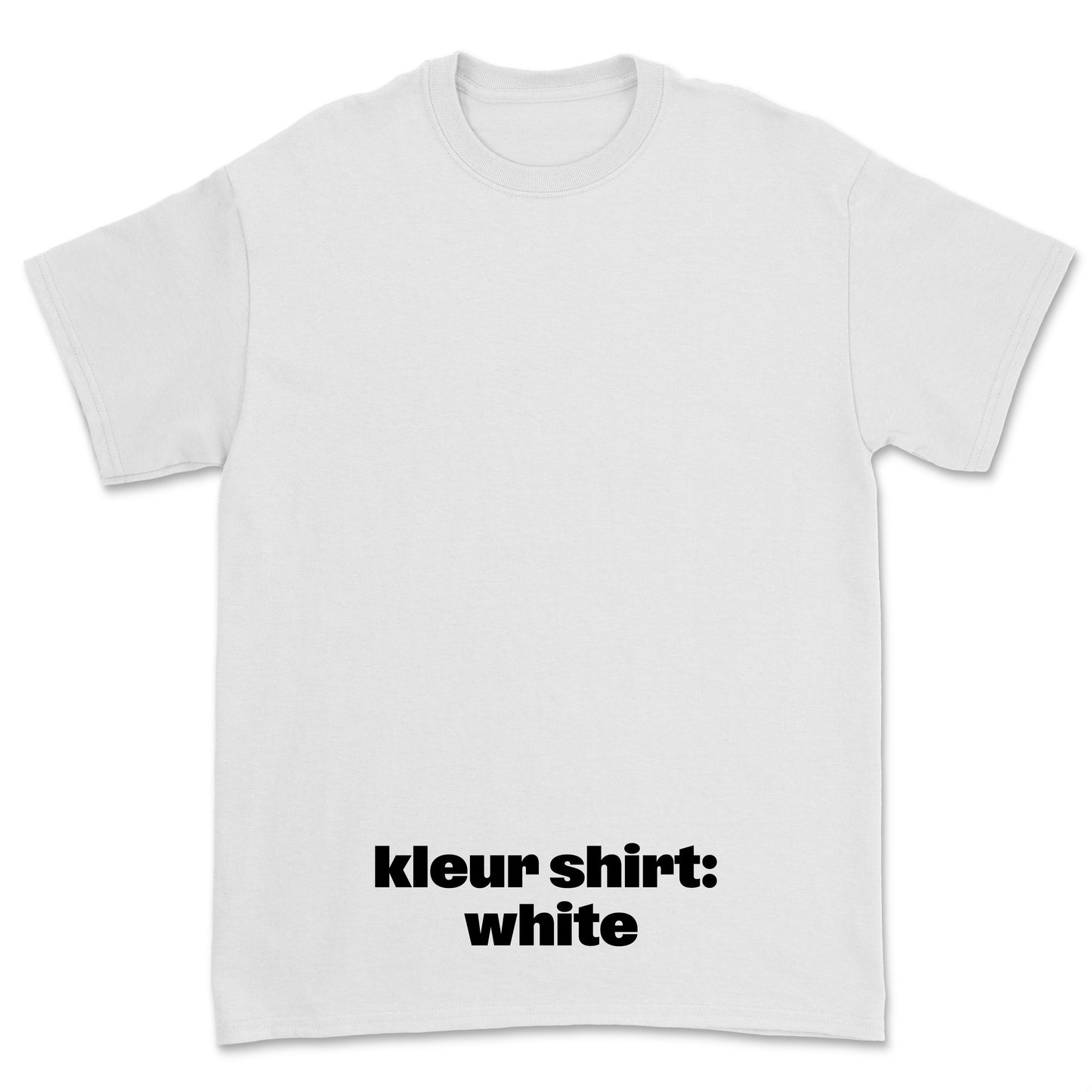 T-shirt 'Left of the Dial' • JOH klein zwart logo borst