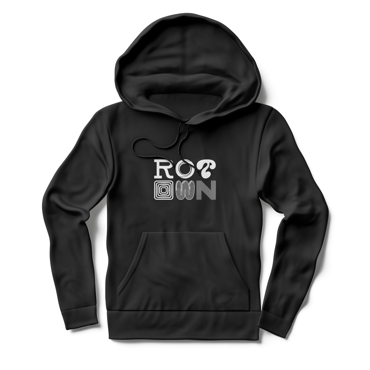 Hoodie 'Rotown Letters' • Groot wit logo