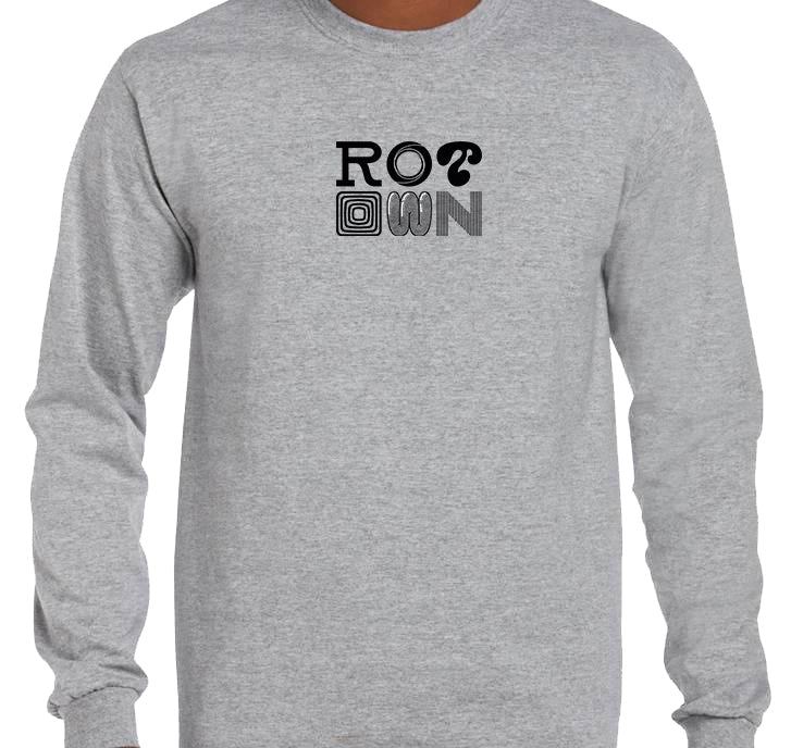 Longsleeve 'Rotown Letters' • Groot zwart logo