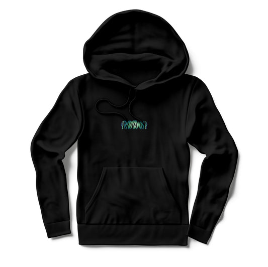 Hoodie 'Rotown Vuur' • klein groen logo midden