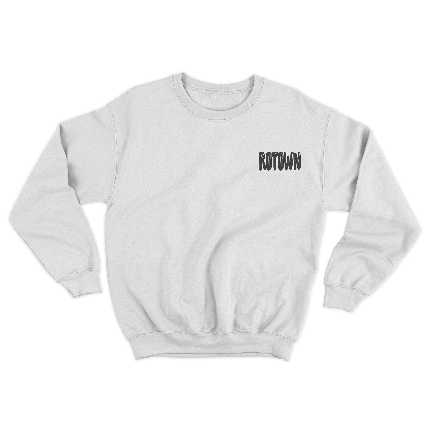 Sweater 'Rotown Ballonletters' • zwart logo borst