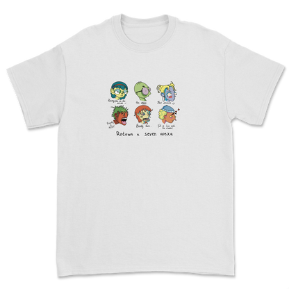 T-shirt 'Rotown Concertgangers' • Kleur met zwarte tekst
