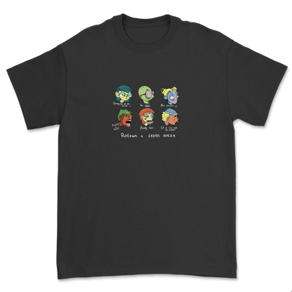 T-shirt 'Rotown Concertgangers' • Kleur met witte tekst
