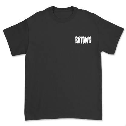 T-shirt 'Rotown Ballonletters' • wit logo borst