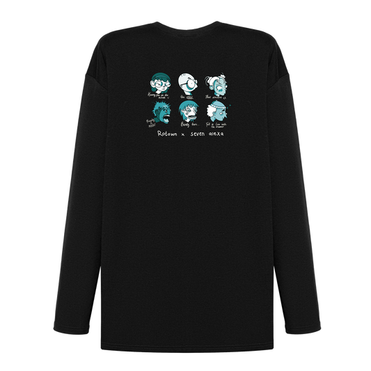 Longsleeve 'Rotown Concertgangers' • Groen met witte tekst